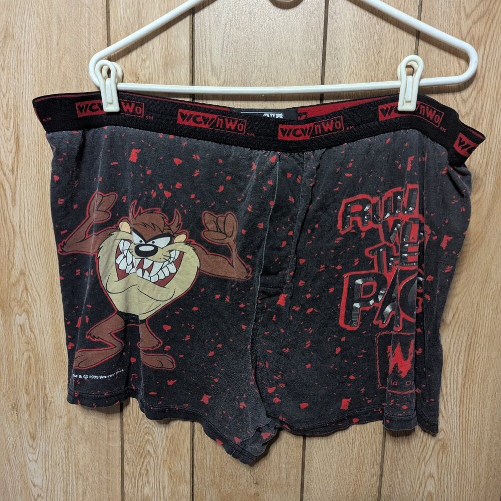 Vintage 1999 Warner Bros WCW NWO Tasmanian Devil Boxer Shorts size XL